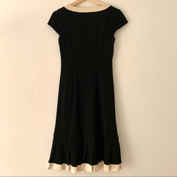 Nine West Short Sleeve Black Dress Silk Trim Size 2 - Picture 2 of 9